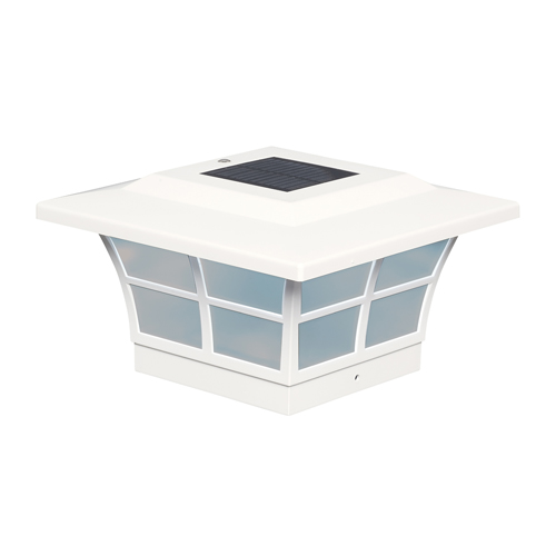 5x5 WHITE PVC PRESTIGE SOLAR POST CAP