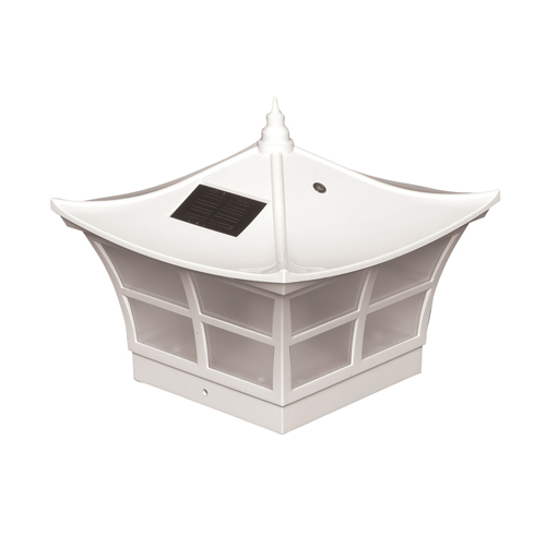 5x5 WHITE PVC AMBIENCE SOLAR POST CAP