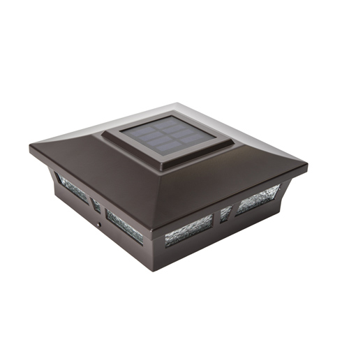 6x6 BROWN ALUMINUM OXFORD SOLAR POST CAP