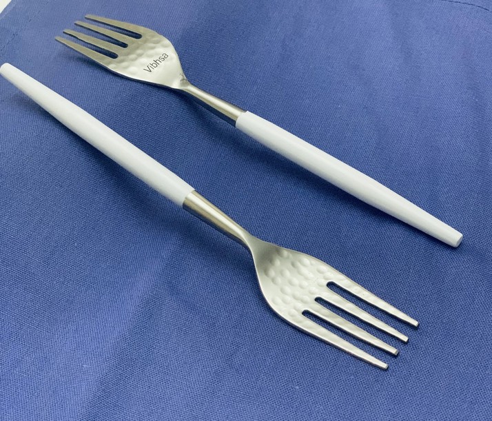 Vibhsa 6-PC Salad Forks Serving for 6 (Hammered Mouth)