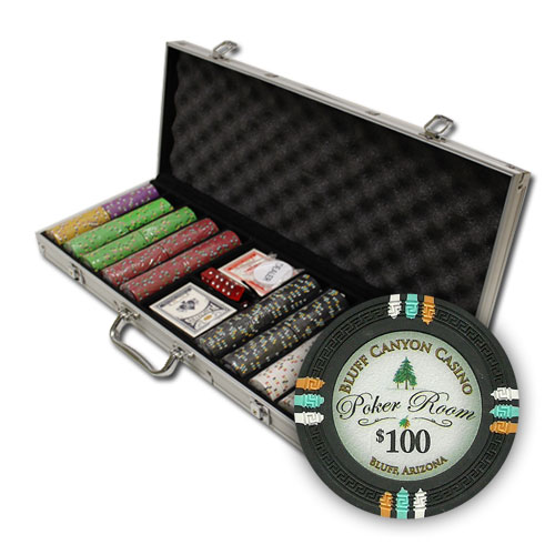 500Ct Claysmith Gaming Bluff Canyon Poker Chip Set in Aluminum