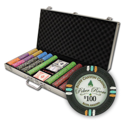 750Ct Claysmith Gaming Bluff Canyon Poker Chip Set in Aluminum