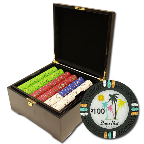 750Ct Claysmith Desert Heat Poker Chip Set in Mahogany Case