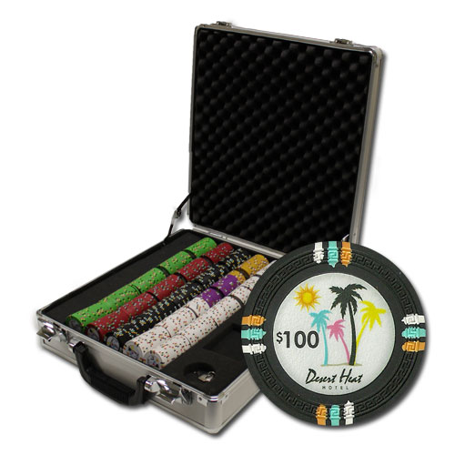 500Ct Claysmith Desert Heat Poker Chip Set in Claysmith Gaming