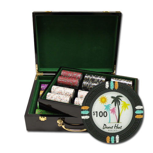 500Ct Claysmith Gaming Desert Heat Poker Chip Set in Hi Gloss