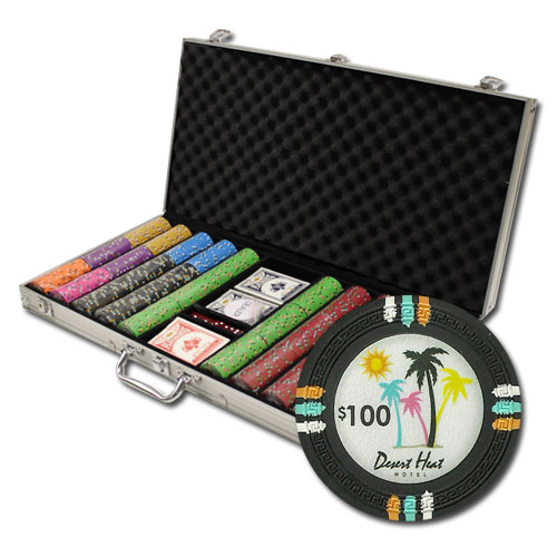 750Ct Claysmith Gaming Desert Heat Poker Chip Set in Aluminum