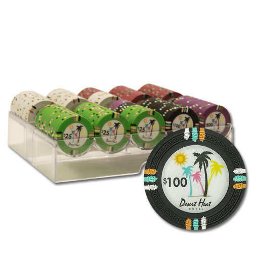 200Ct Claysmith Gaming Desert Heat Poker Chip Set in Acrylic