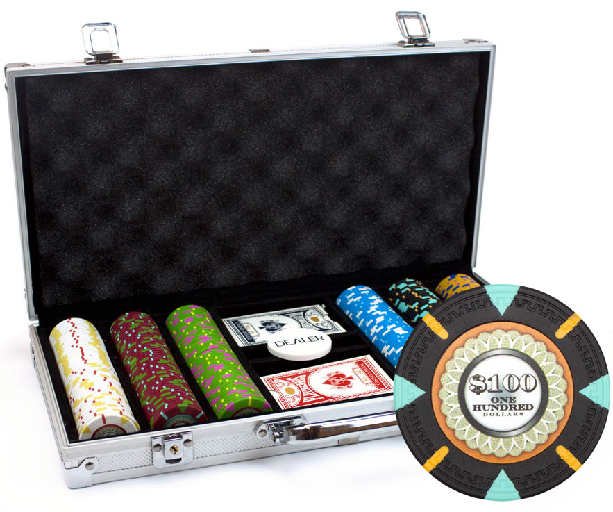 300 Count Custom Poker Chip Set - The Mint in Aluminum