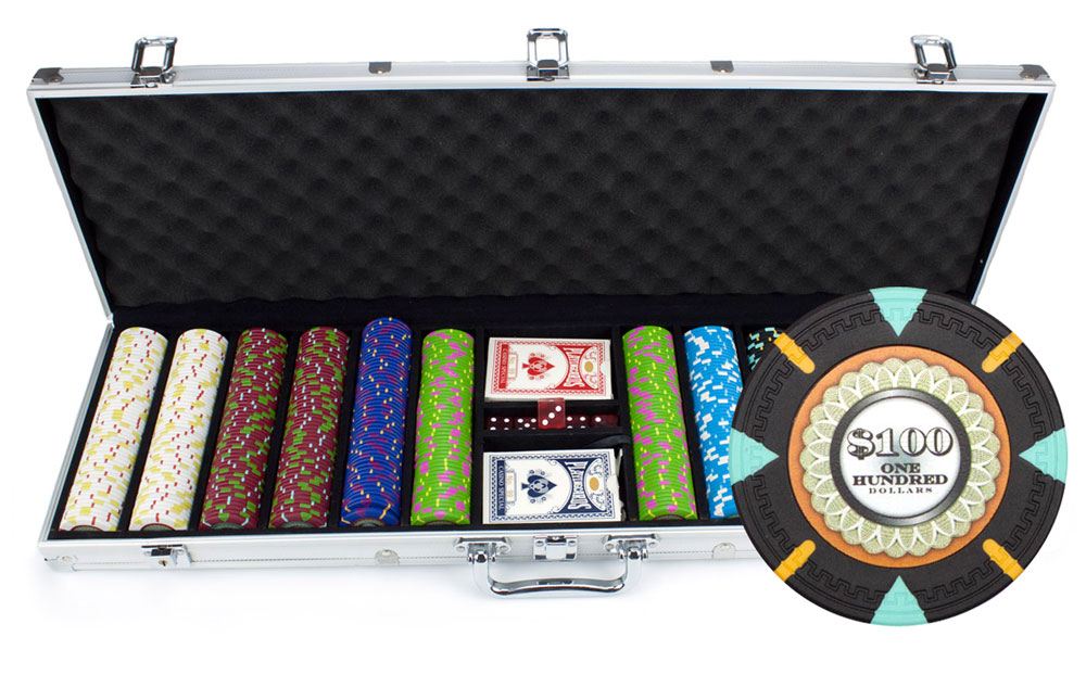 600 Count Custom Poker Chip Set - The Mint in Aluminum