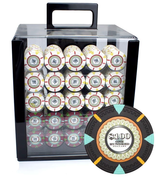 1000 Count Custom Poker Chip Set - The Mint in Acrylic