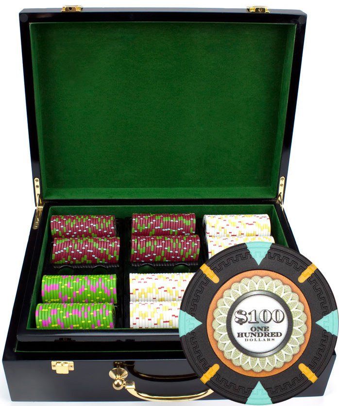 500 Count Custom Poker Chip Set - The Mint in Hi Gloss