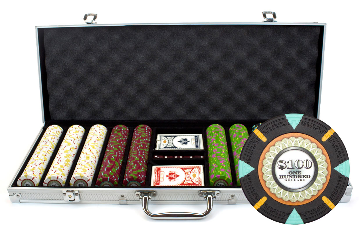 500 Count Custom Poker Chip Set - The Mint in Aluminum