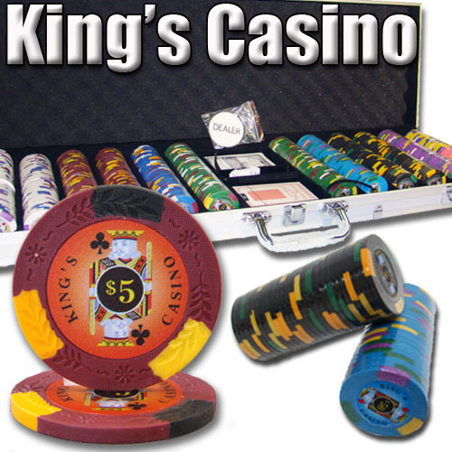 600 Count - Custom Breakout - Poker Chip Set - Kings Casino 14 G - Aluminum