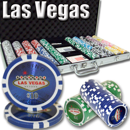 750 Count - Custom Breakout - Poker Chip Set - Las Vegas 14 G - Aluminum
