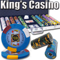 750 Count - Pre-Packaged - Poker Chip Set - Kings Casino 14 G - Aluminum