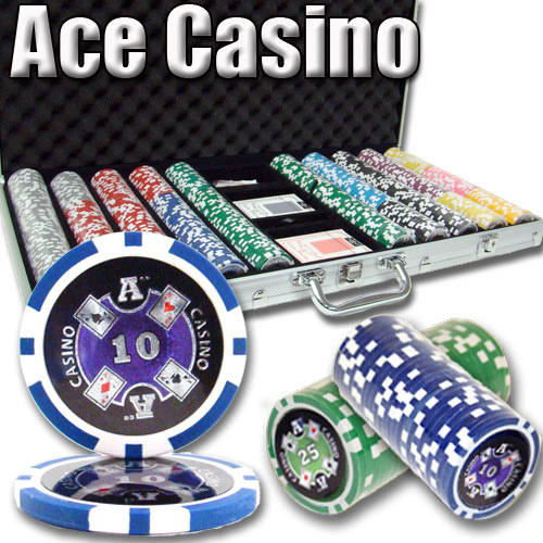750 Count - Pre-Packaged - Poker Chip Set - Ace Casino 14 Gram - Aluminum