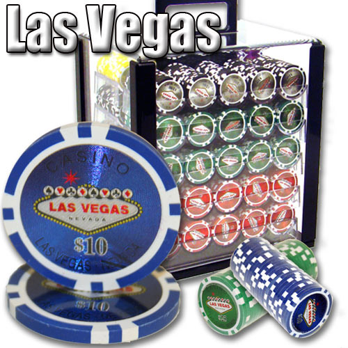 1000 Count - Custom Breakout - Poker Chip Set - Las Vegas 14 G - Acrylic