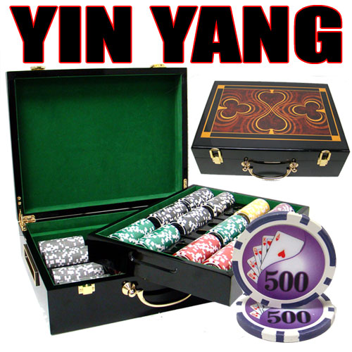 500 Count - Pre-Packaged - Poker Chip Set - Yin Yang 13.5 G - Hi Gloss