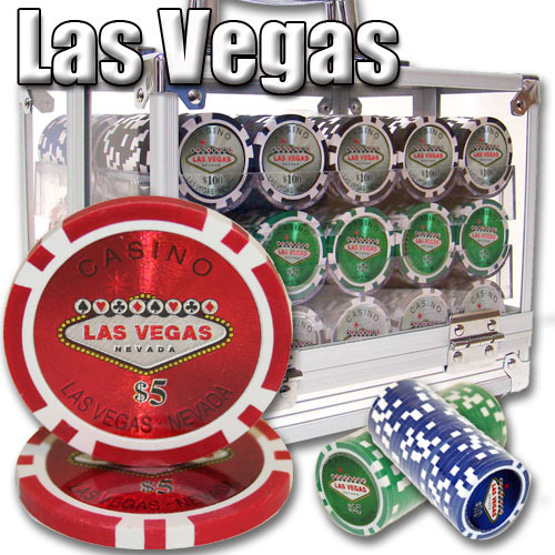 600 Count - Custom Breakout - Poker Chip Set - Las Vegas 14 G - Acrylic