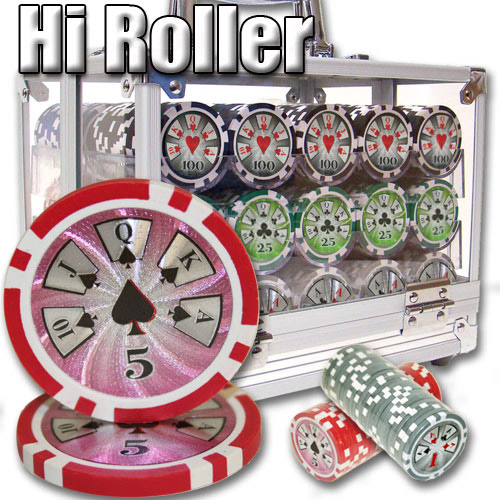 600 Count - Custom Breakout - Poker Chip Set - Hi Roller 14 G - Acrylic