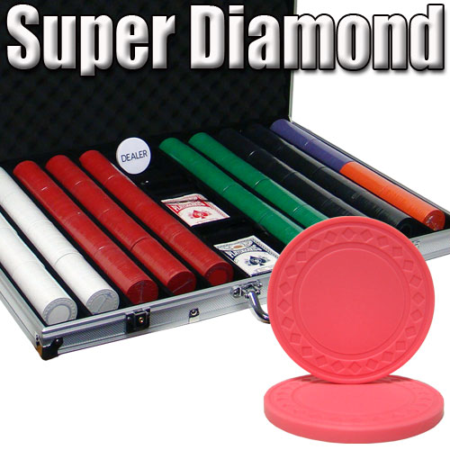 Standard Breakout 1,000 Ct Super Diamond Poker Chip Set - Aluminum