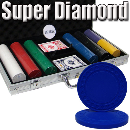 Standard Breakout 300 Ct Super Diamond Poker Chip Set - Aluminum