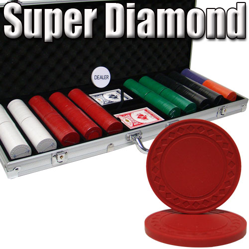 Standard Breakout 500 Ct Super Diamond Poker Chip Set - Aluminum