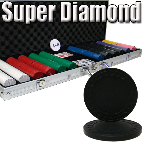 Standard Breakout 600 Ct Super Diamond Poker Chip Set - Aluminum