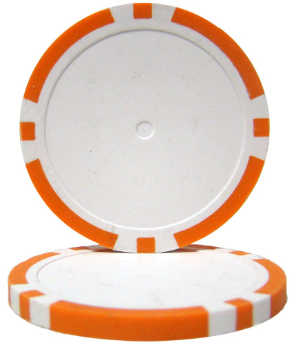 Orange Blank Poker Chips - 14 Gram