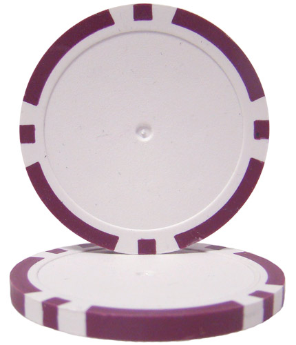 Purple Blank Poker Chips - 14 Gram