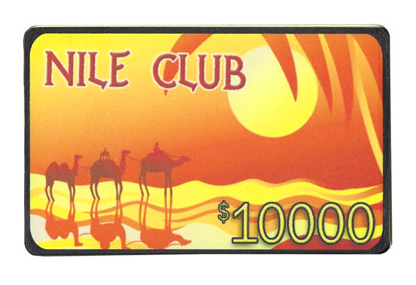 $10,000 Nile Club 40 Gram Ceramic Poker Plaque