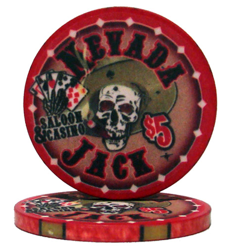 $5 Nevada Jack 10 Gram Ceramic Poker Chip