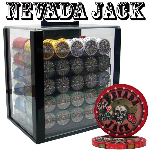 Pre-Packaged - 1000 Ct Nevada Jack 10g Acrylic Poker Chip Set