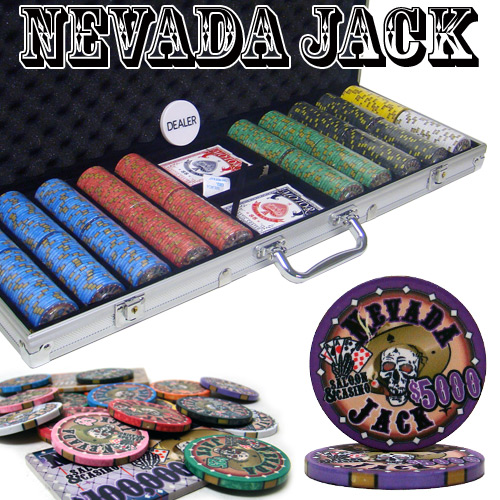 Pre-Packaged - 500 Ct Nevada Jack 10 Gram Poker Chip Set