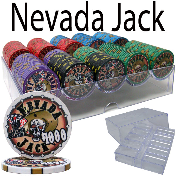 Pre-Packaged - 200 Ct Nevada Jack 10 G Poker Chip Set Acrylic Tray