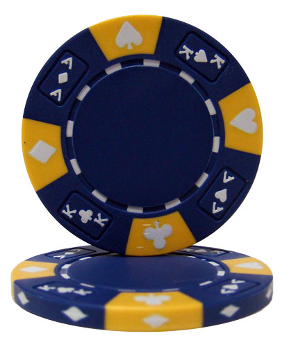 Blue - Ace King Suited 14 Gram Poker Chips