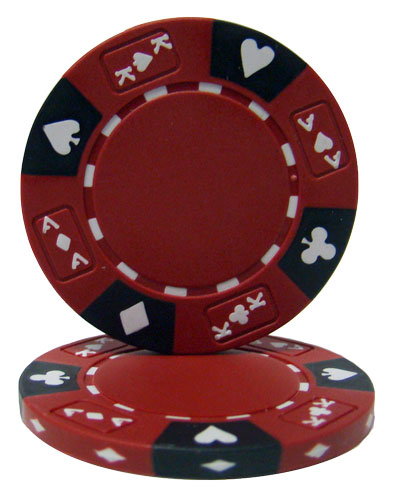 Red - Ace King Suited 14 Gram Poker Chips