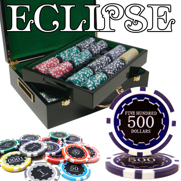 500 Ct Custom Breakout Eclipse 14G Poker Chip Set - Hi Gloss