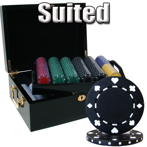 500 Count - Pre-Packaged - Poker Chip Set - Suited 11.5 G - Mahogany