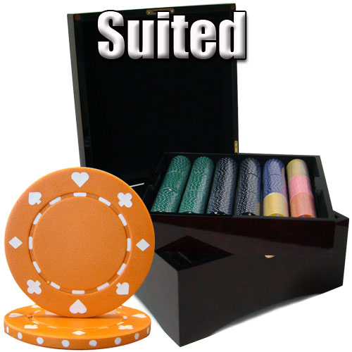 750 Count - Pre-Packaged - Poker Chip Set - Suited 11.5 G - Mahogany