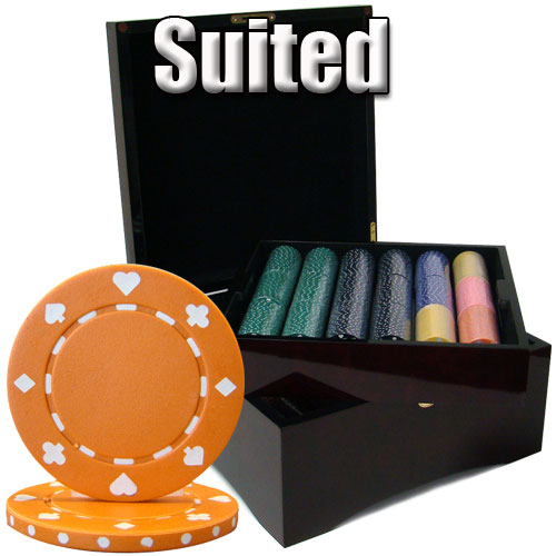 750 Count - Custom Breakout - Poker Chip Set - Suited 11.5 G - Mahogany