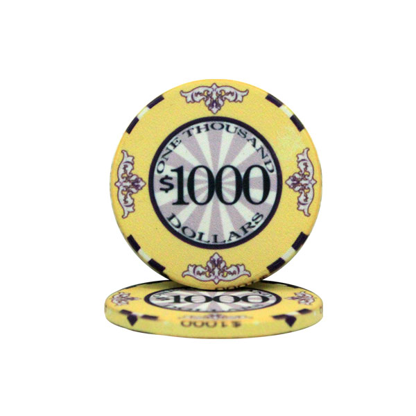 $1000 Scroll 10 Gram Ceramic Poker Chip