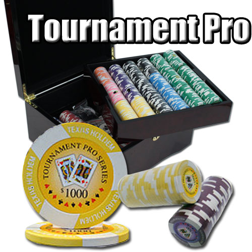 750 Count - Custom Breakout - Poker Chip Set - Tournament Pro 11.5G - Mahogany