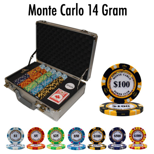 Pre-Pack - 300 Ct Monte Carlo Poker Chip Set Claysmith Case