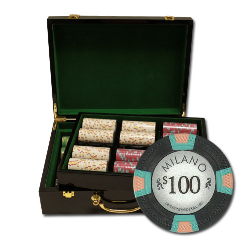 500Ct Custom Claysmith Gaming Milano Poker Chip Set in Hi Gloss