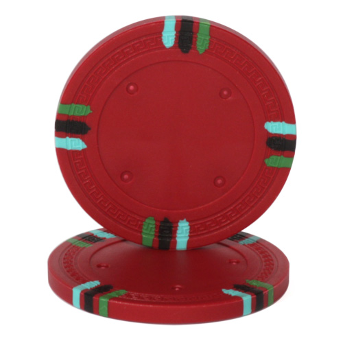 Red Blank Claysmith 12 Stripe Poker Chip - 13.5grams