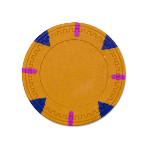 Yellow Blank Claysmith Triangle and Stick Poker Chip - 13.5g
