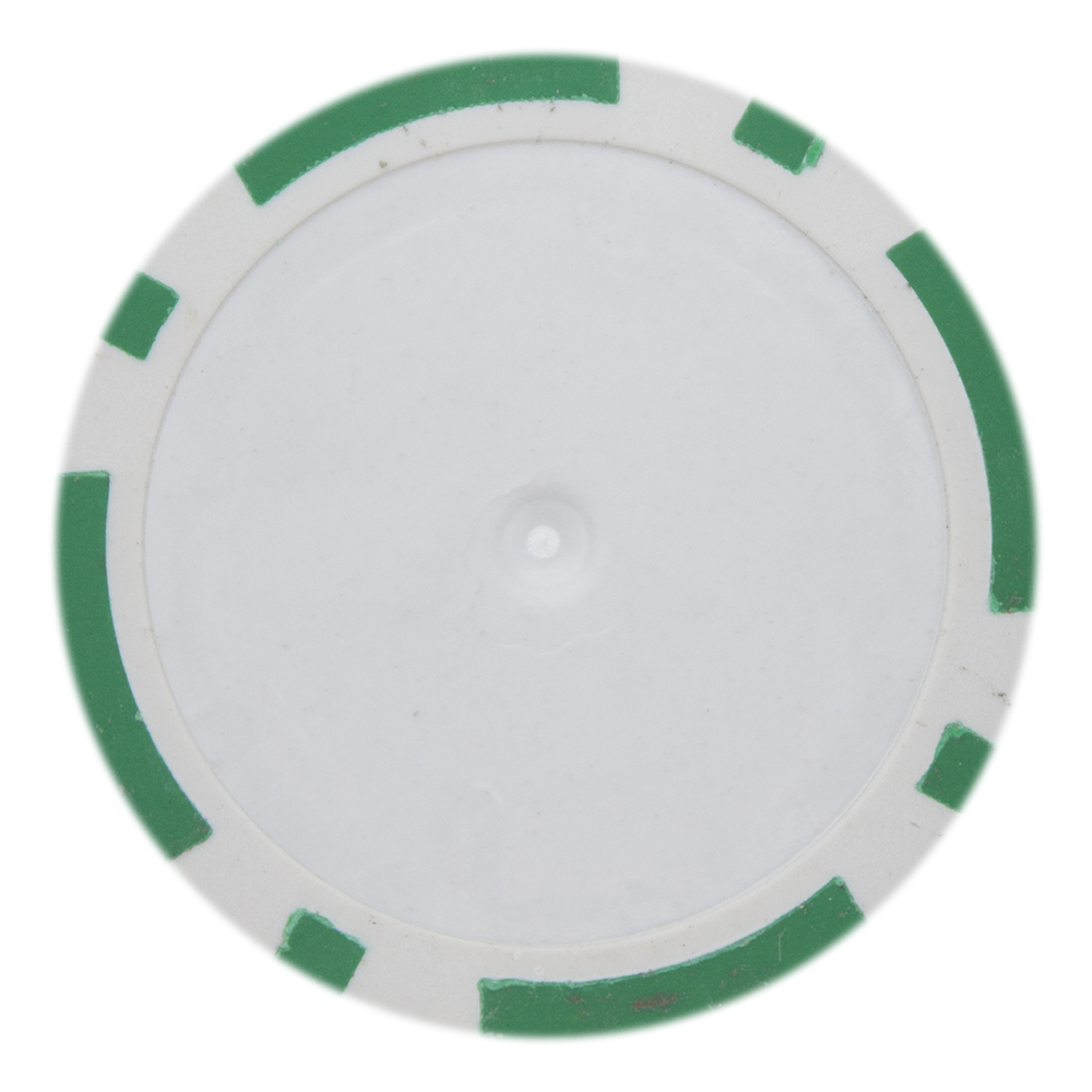 Roll of 25 - Green Blank Poker Chips - 14 Gram