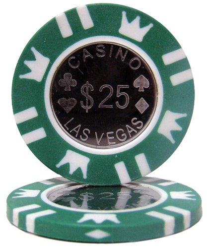 Roll of 25 - Coin Inlay 15 Gram - $25 Chip