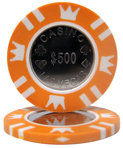 Roll of 25 - Coin Inlay 15 Gram - $500 Chip